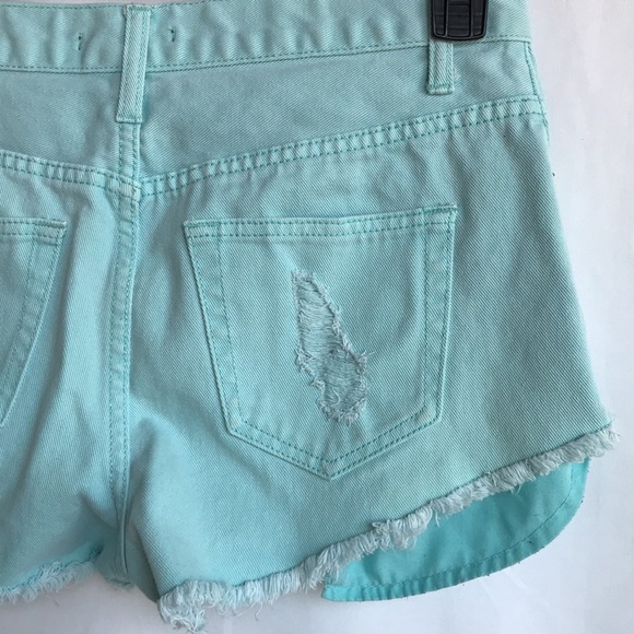 Forever 21 mint distressed shorts, size 29 - Picture 6 of 10